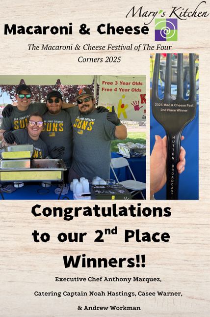 Four Corners Mac & Cheese Festival 2025 2nd Place Winners!